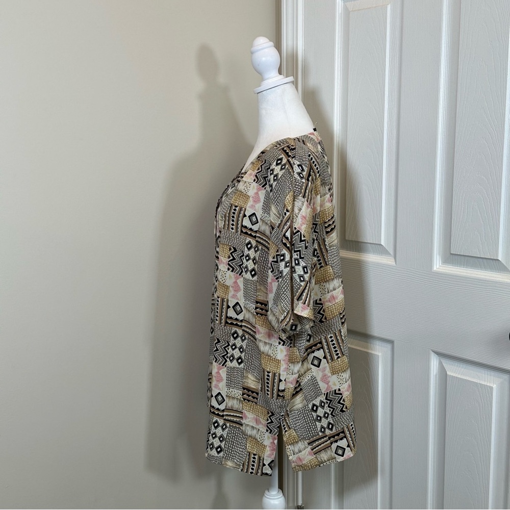 Notations Multicolor Patterned Button Down Size 1… - image 4